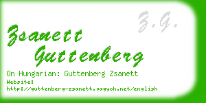 zsanett guttenberg business card